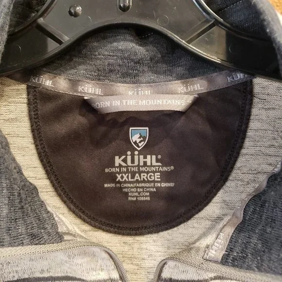 KUHL Ryzer 1/4 Zip Long Sleeve Pullover Shirt Men's Size 2XL Style #3112 Gray - Picture 6 of 12